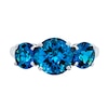 Thumbnail Image 1 of Natural Topaz Ring Diamonds 10K White Gold