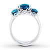 Thumbnail Image 3 of Natural Topaz Ring Diamonds 10K White Gold