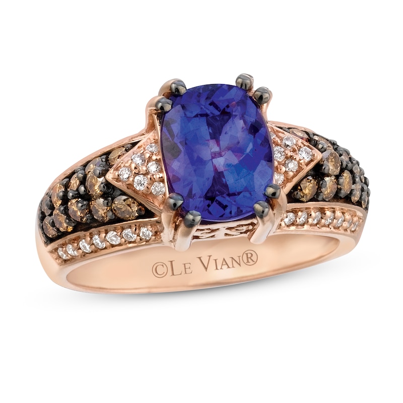 Le Vian Natural Tanzanite Ring 1/2 ct tw Diamonds 14K Strawberry Gold