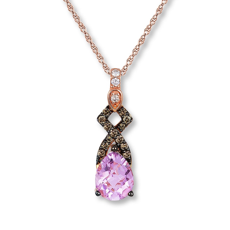 Main Image 1 of Le Vian Amethyst Necklace 1/10 ct tw Diamonds 14K Gold