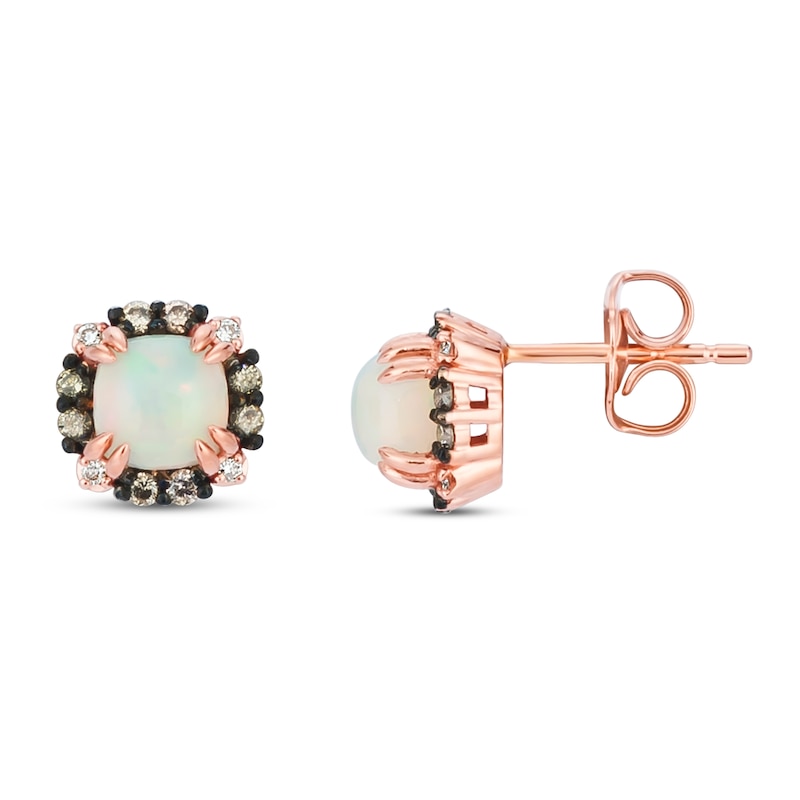 Main Image 2 of Le Vian Opal Earrings 1/8 ct tw Diamonds 14K Strawberry Gold