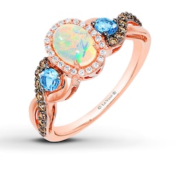 Le Vian Opal Ring 1/4 ct tw Diamonds 14K Strawberry Gold