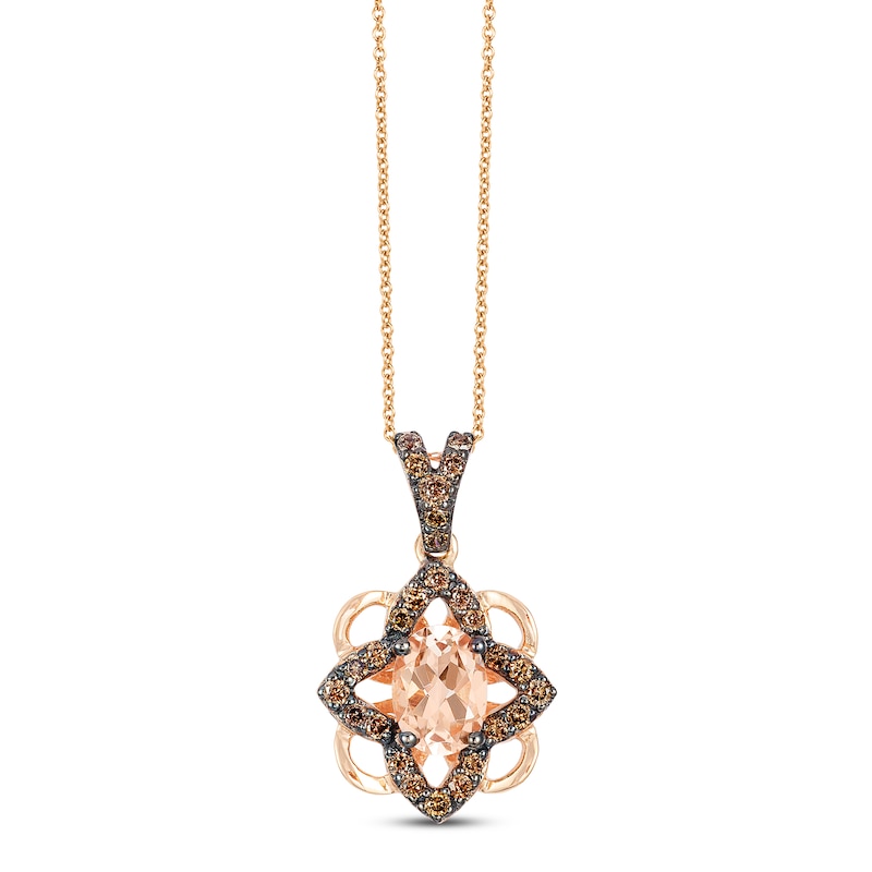 Main Image 1 of Le Vian Morganite 1/4 ct tw Diamonds 14K Gold Necklace