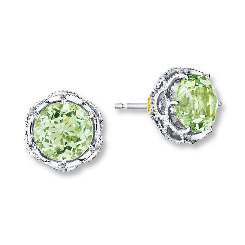 Main Image 1 of Tacori Green Quartz Earrings Sterling Silver/18K Yellow Gold