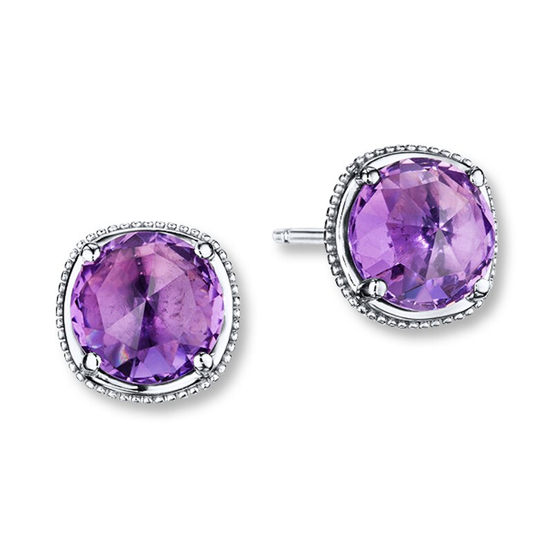 Main Image 1 of Tacori Amethyst Earrings Sterling Silver/18K Yellow Gold