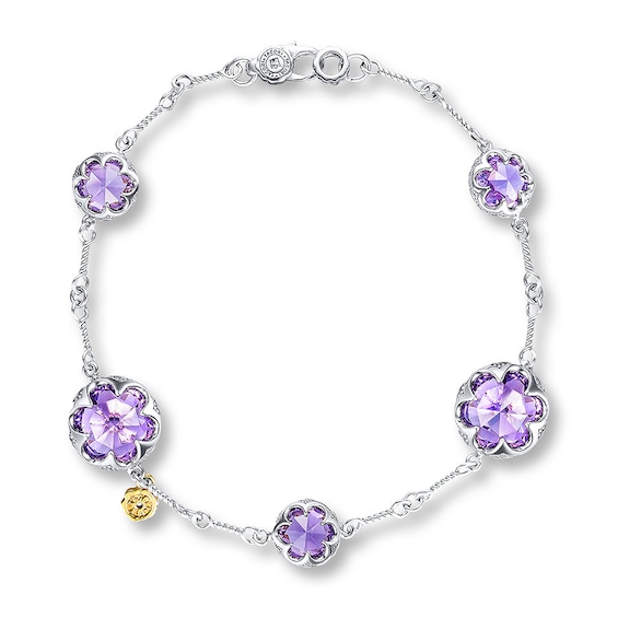 Tacori Amethyst Bracelet Sterling Silver18K Yellow Gold