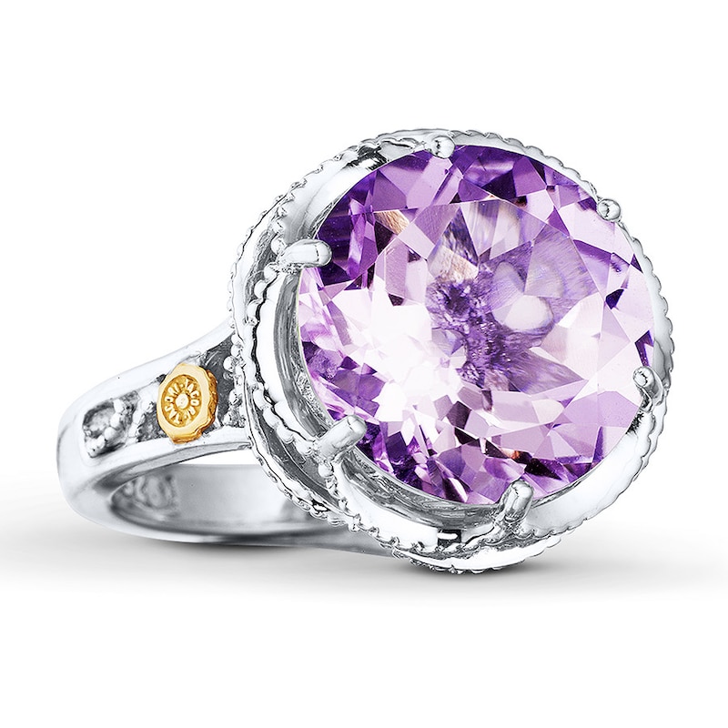 Tacori Amethyst Ring Sterling Silver/18K Yellow Gold 13.0mm