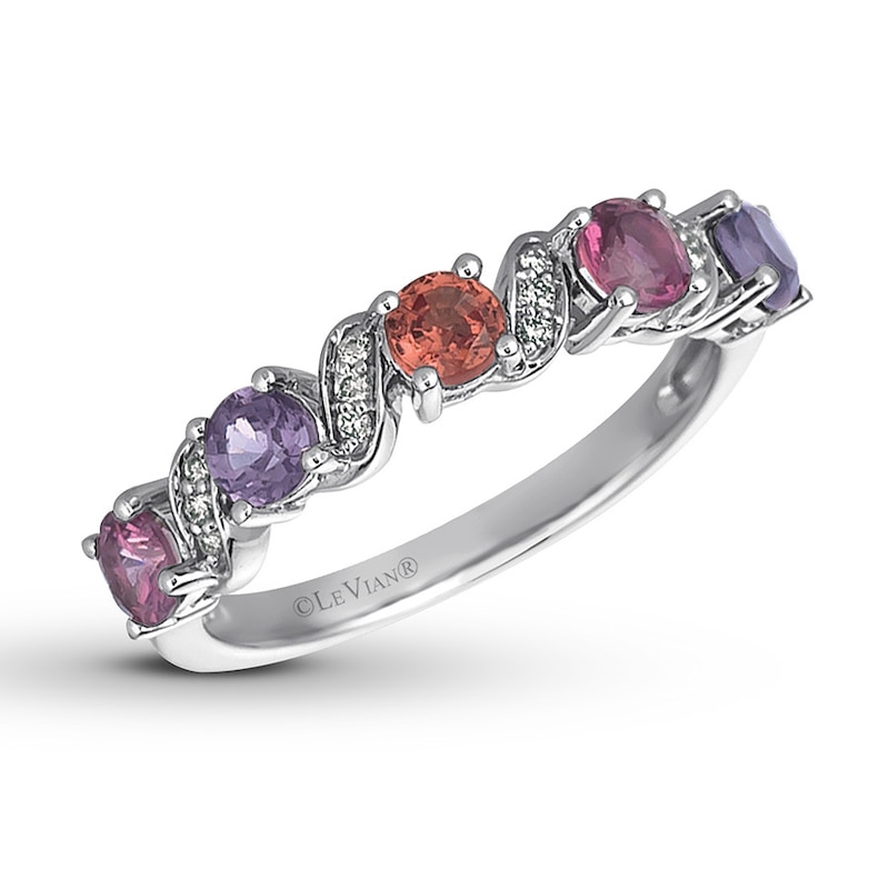 Main Image 1 of Le Vian Spinel Band Diamond Accents 14K Vanilla Gold
