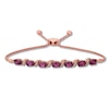 Thumbnail Image 0 of Le Vian Rhodolite Garnet Bolo Bracelet 1/10 ct tw Diamonds 14K Strawberry Gold