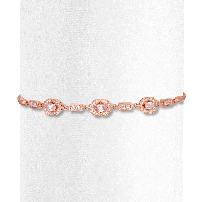 Le Vian Rose Spinel Bolo Bracelet 1/5 ct tw Diamonds 14K Gold