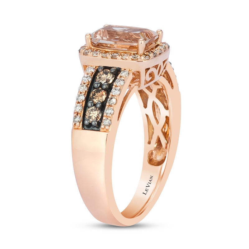 Le Vian Morganite Ring 5/8 ct tw Diamonds 14K Strawberry Gold