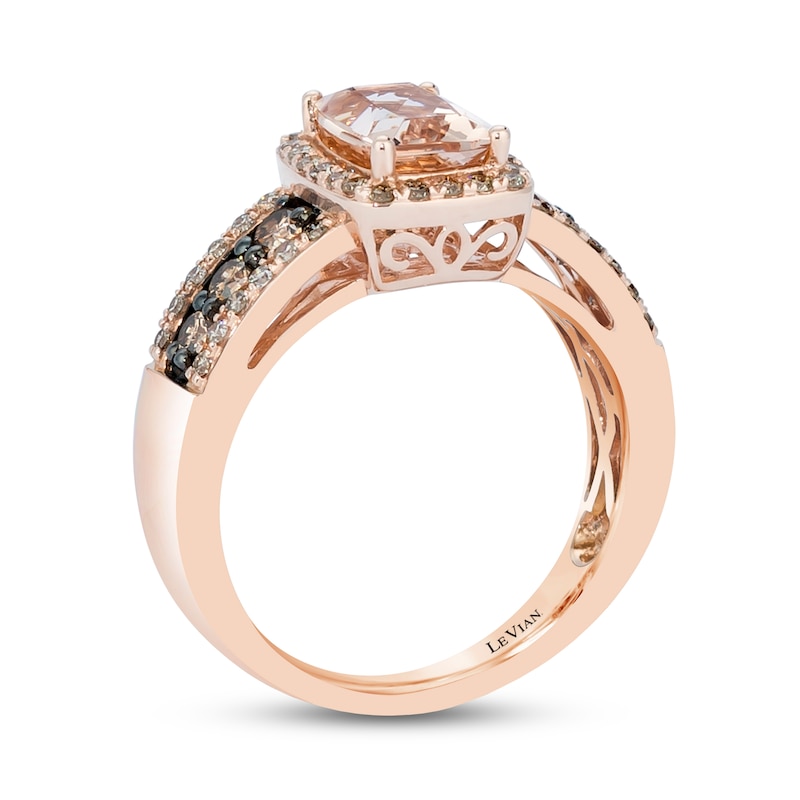 Le Vian Morganite Ring 5/8 ct tw Diamonds 14K Strawberry Gold