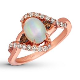 Le Vian Opal Ring 3/8 ct tw Diamonds 14K Strawberry Gold