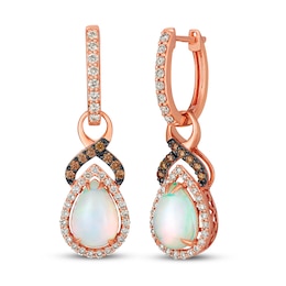 Le Vian Opal Earrings 3/4 ct tw Diamonds 14K Strawberry Gold