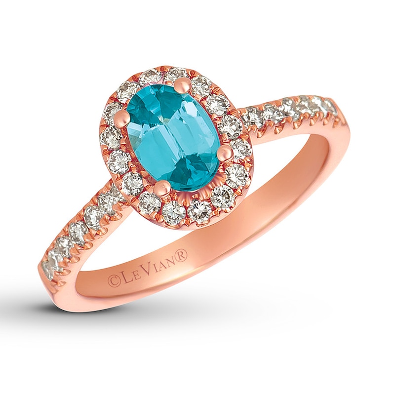 Le Vian Zircon Ring 3/8 ct tw Diamonds 14K Strawberry Gold