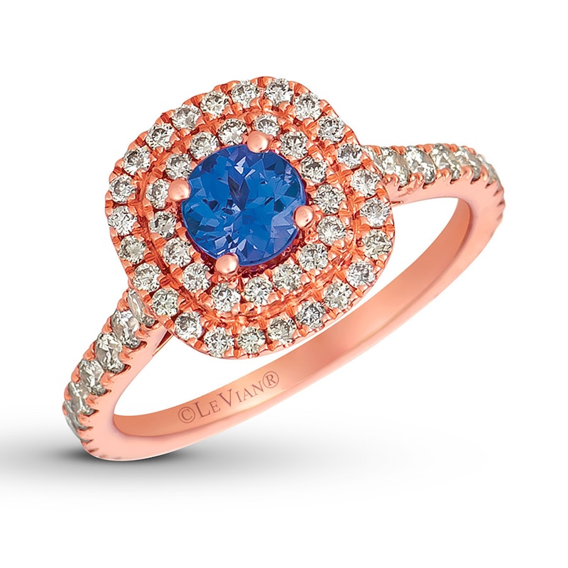 Main Image 1 of Le Vian Natural Tanzanite Ring 7/8 ct tw Diamonds 14K Strawberry Gold