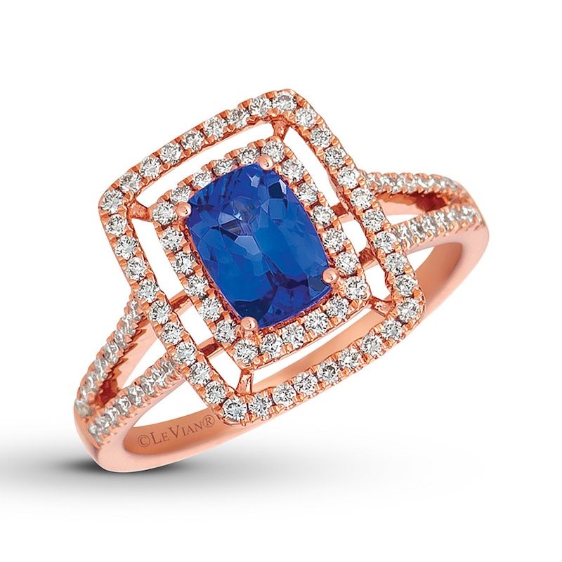Le Vian Tanzanite Ring 1/2 ct tw Diamonds 14K Strawberry Gold