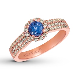 Le Vian Natural Tanzanite Ring 1/2 ct tw Diamonds 14K Strawberry Gold