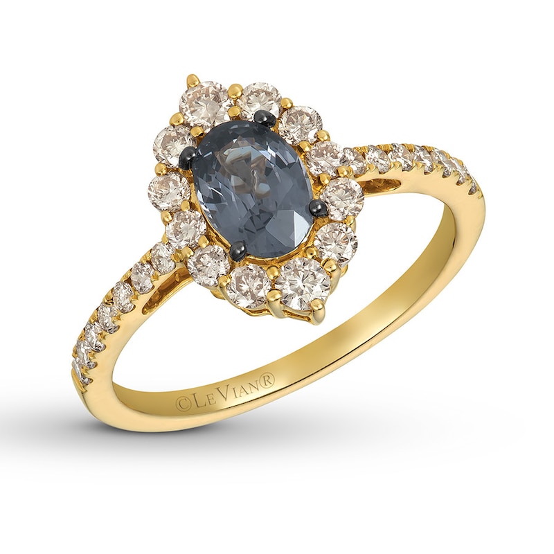 Main Image 1 of Le Vian Gray Spinel Ring 5/8 ct tw Diamonds 14K Honey Gold