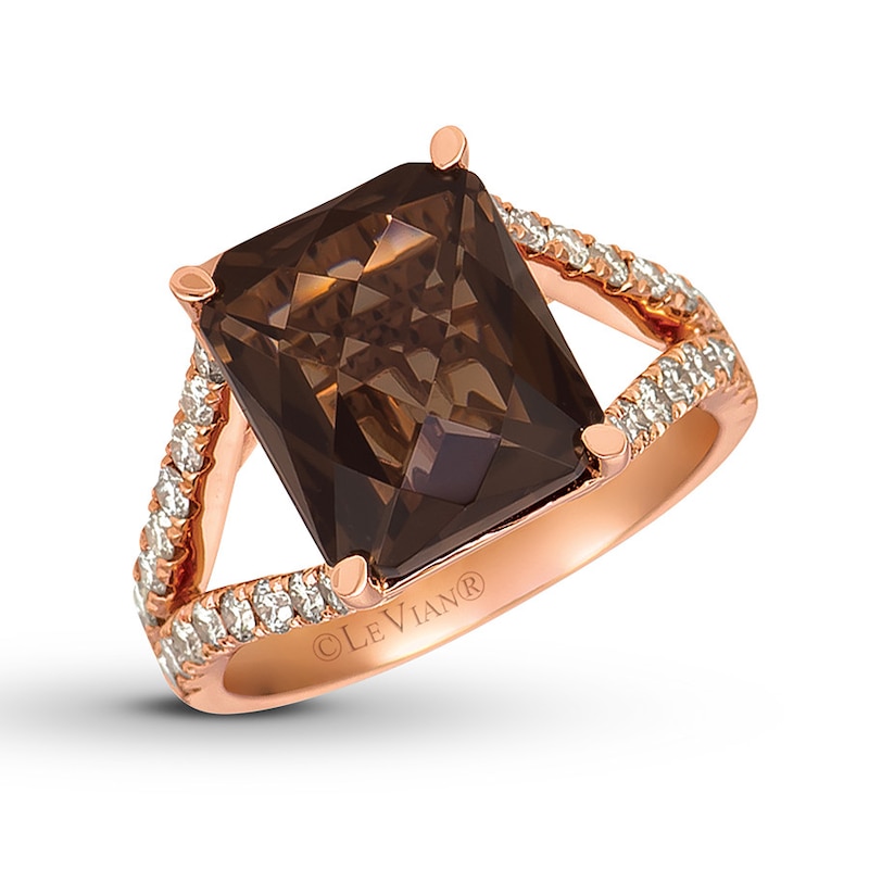 Le Vian Chocolate Quartz Ring 5/8 ct tw Diamonds 14K Gold
