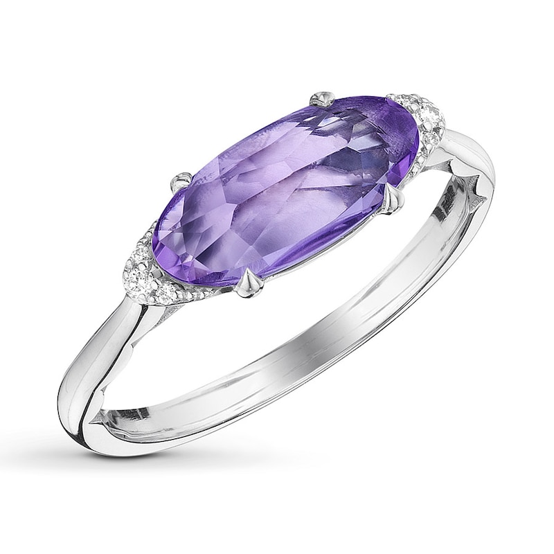 Main Image 1 of Tacori Amethyst Ring Diamond Accents Sterling Silver