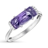 Thumbnail Image 1 of Tacori Amethyst Ring Diamond Accents Sterling Silver