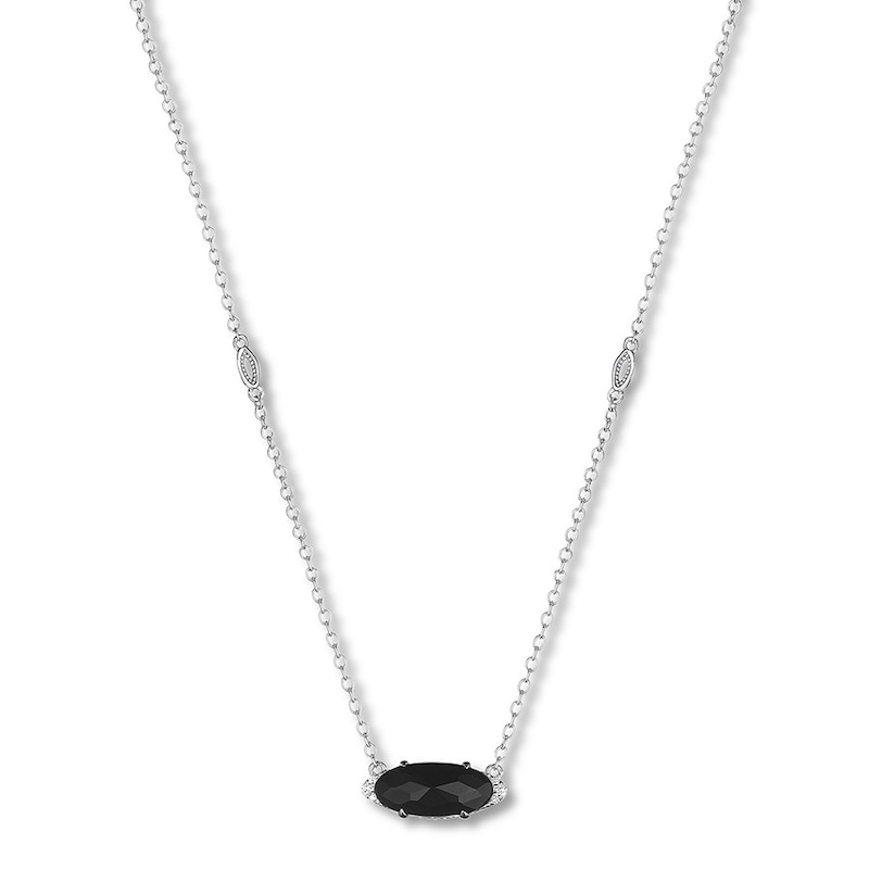 Main Image 1 of Tacori Onyx Necklace Diamond Accents Sterling Silver