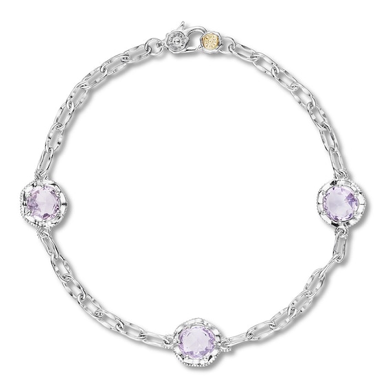 Tacori Amethyst Bracelet Sterling Silver18K Yellow Gold