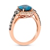 Thumbnail Image 3 of Le Vian Natural Blue Topaz Ring 1/2 carat tw Diamonds 14K Strawberry Gold