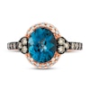 Thumbnail Image 4 of Le Vian Natural Blue Topaz Ring 1/2 carat tw Diamonds 14K Strawberry Gold