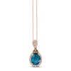 Thumbnail Image 0 of Le Vian Natural Blue Topaz Necklace 3/8 ct tw Diamonds 14K Strawberry Gold