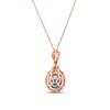 Thumbnail Image 3 of Le Vian Natural Blue Topaz Necklace 3/8 ct tw Diamonds 14K Strawberry Gold