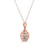 Thumbnail Image 2 of Le Vian Natural Blue Topaz Necklace 3/8 ct tw Diamonds 14K Strawberry Gold