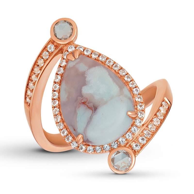 Main Image 1 of Le Vian Aquaprase Ring Topaz Accents 14K Strawberry Gold