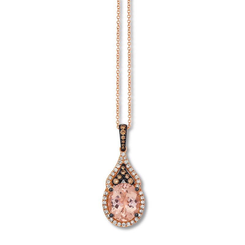 Le Vian Morganite Necklace 3/8 ct tw Diamonds 14K Gold