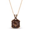Thumbnail Image 1 of Le Vian Chocolate Quartz Necklace 1/2 ct tw Diamonds 14K Gold
