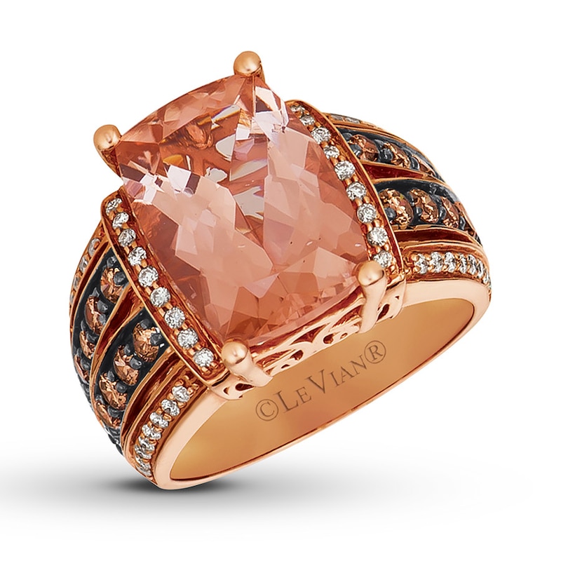 Le Vian Morganite Ring 1 ct tw Diamonds 14K Strawberry Gold