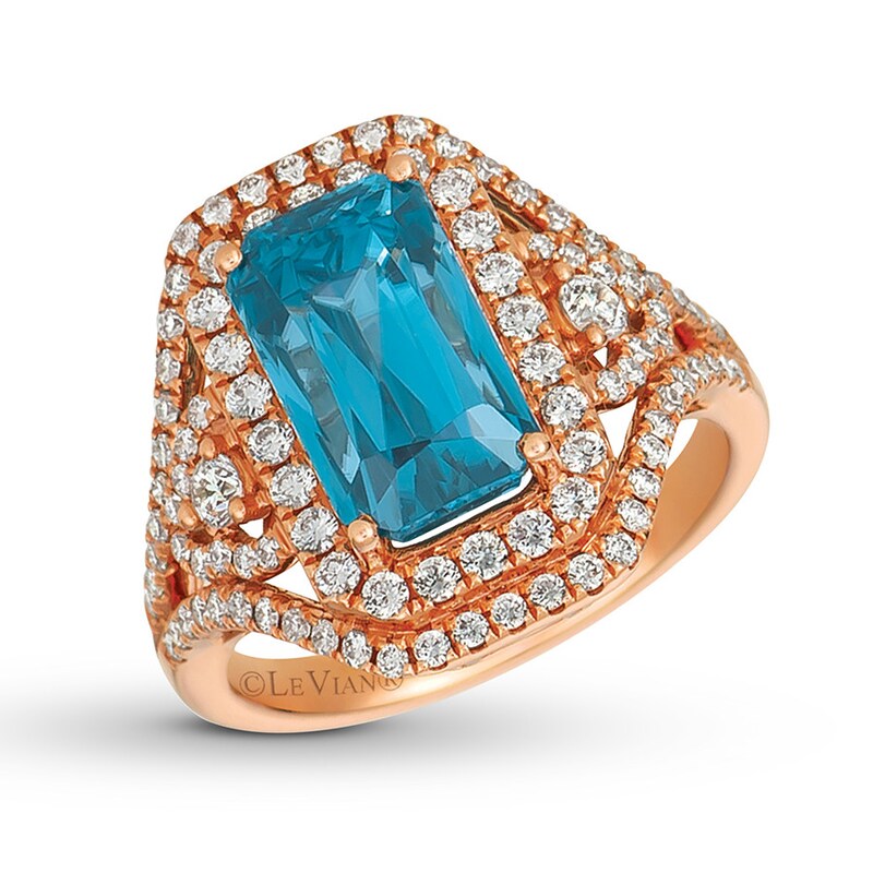 Main Image 1 of Le Vian Zircon Ring 7/8 ct tw Diamonds 14K Strawberry Gold