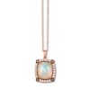 Thumbnail Image 1 of Le Vian Opal Necklace 1/2 ct tw Diamonds 14K Strawberry Gold