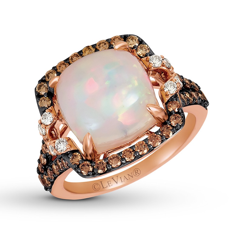 Main Image 1 of Le Vian Opal Ring 1 carat tw Diamonds 14K Strawberry Gold