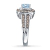 Thumbnail Image 2 of Le Vian Aquamarine Ring 3/4 ct tw Diamonds 14K Vanilla Gold