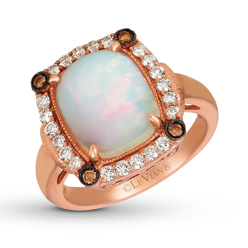 Le Vian Opal Ring 1/2 carat tw Diamonds 14K Strawberry Gold
