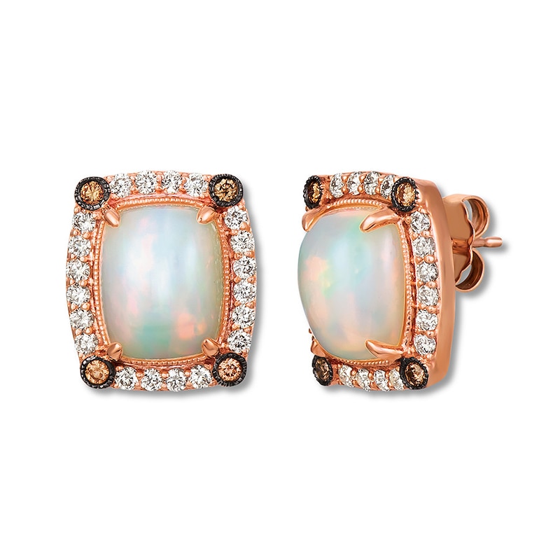 Le Vian Opal Earrings 3/4 ct tw Diamonds 14K Strawberry Gold