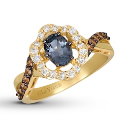 Le Vian Gray Spinel Ring 1/2 carat tw Diamonds 14K Honey Gold