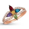 Thumbnail Image 1 of Le Vian Multi-Color Rainbow Ring 14K Strawberry Gold