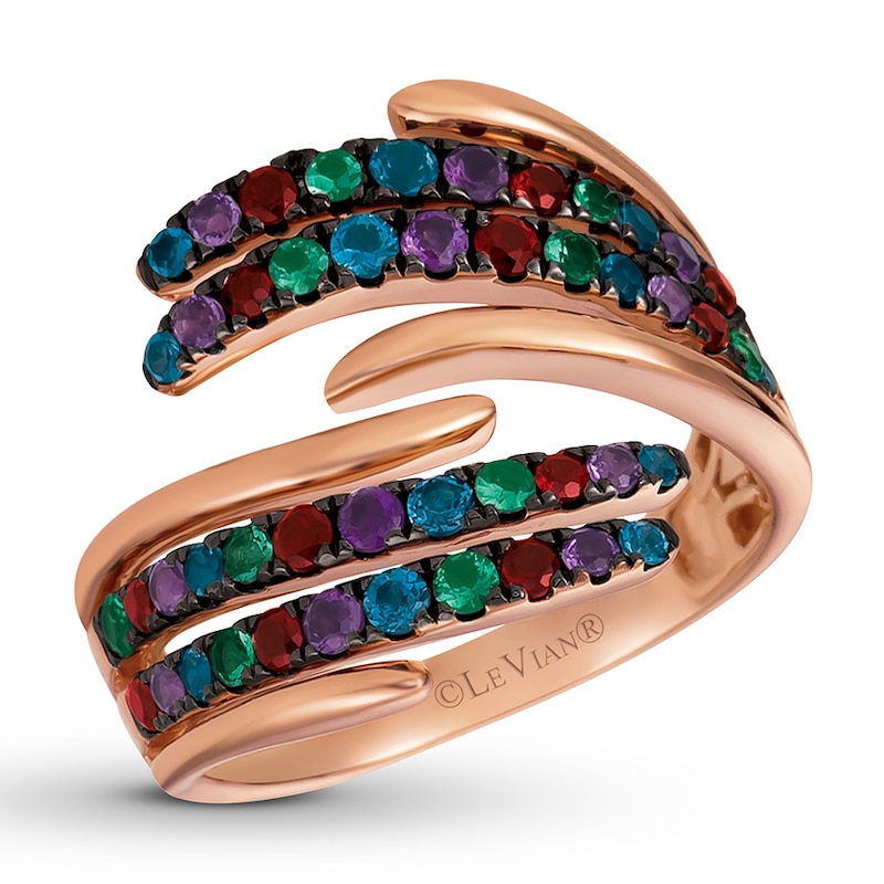 Le Vian Multi-Color Ring 14K Strawberry Gold
