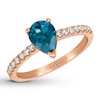 Thumbnail Image 0 of Le Vian Natural Blue Topaz Ring 1/5 ct tw Diamonds 14K Strawberry Gold