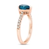 Thumbnail Image 1 of Le Vian Natural Blue Topaz Ring 1/5 ct tw Diamonds 14K Strawberry Gold