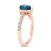 Thumbnail Image 2 of Le Vian Natural Blue Topaz Ring 1/5 ct tw Diamonds 14K Strawberry Gold