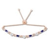 Thumbnail Image 1 of Le Vian Natural Aquamarine & Tanzanite Bracelet 5/8 ct tw Diamonds 14K Strawberry Gold